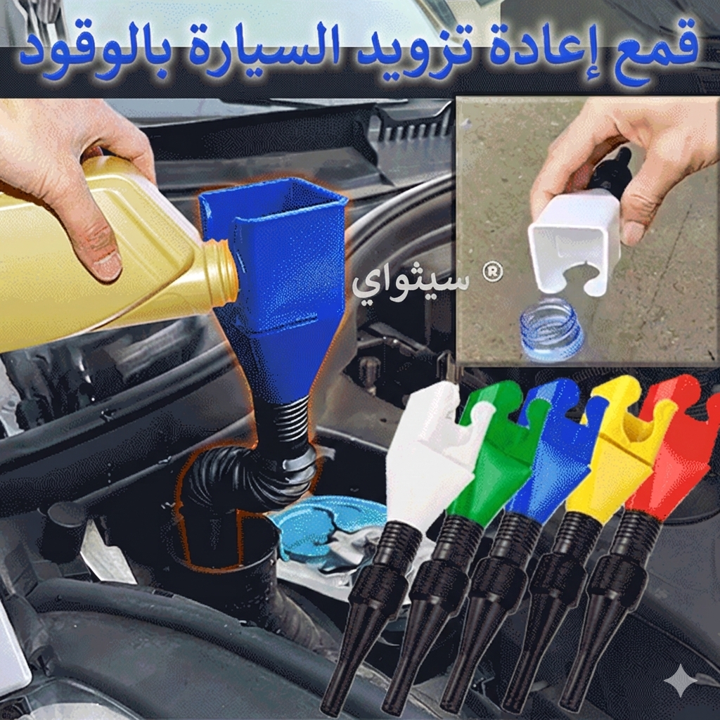 قمع التعبئة الذكي فائق المرونة – الحل الشامل لمنع انسكاب الزيوت والسوائل. - الصورة 5